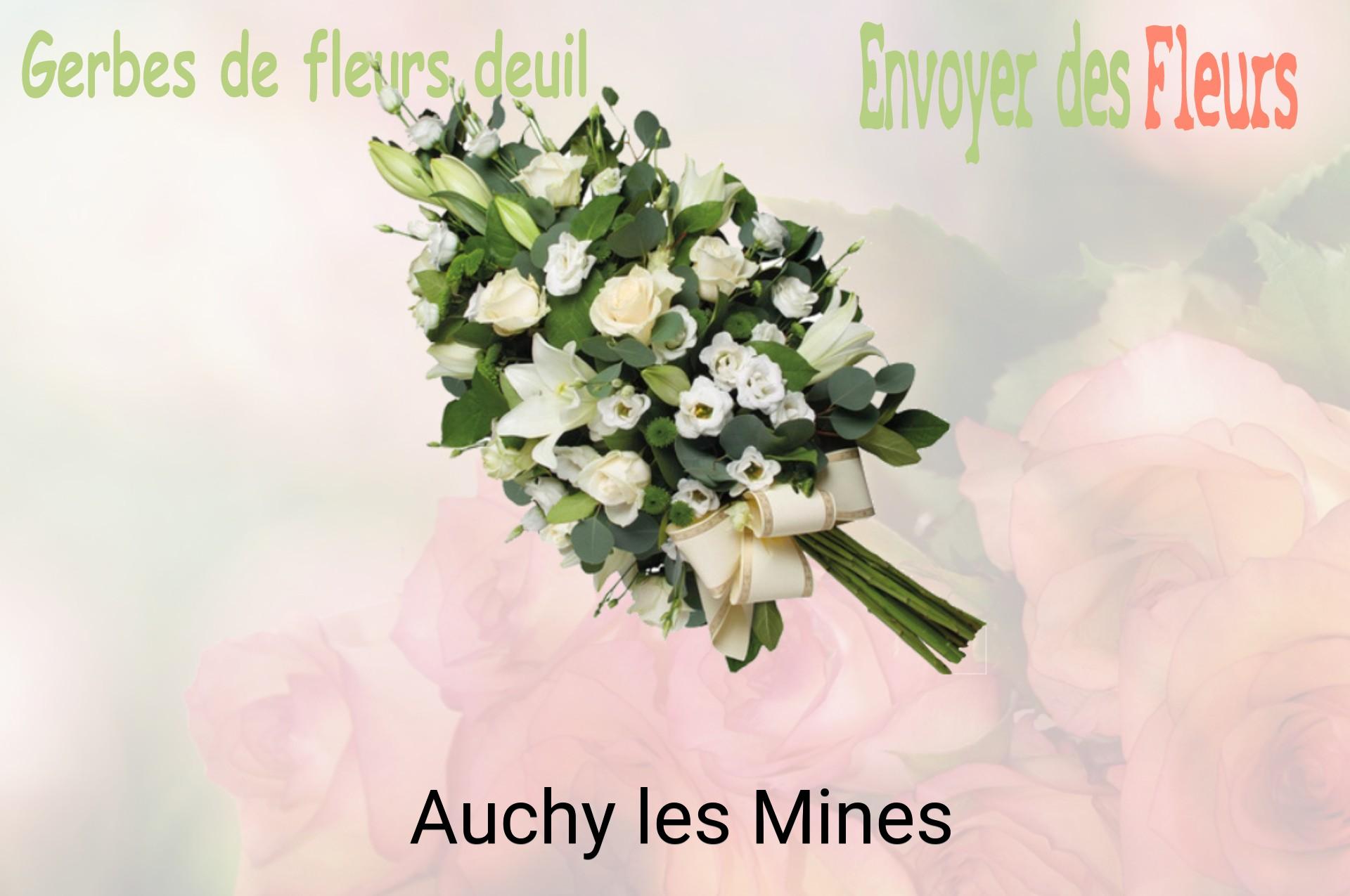 Gerbe de fleurs de deuil livrée à Auchy-les-Mines